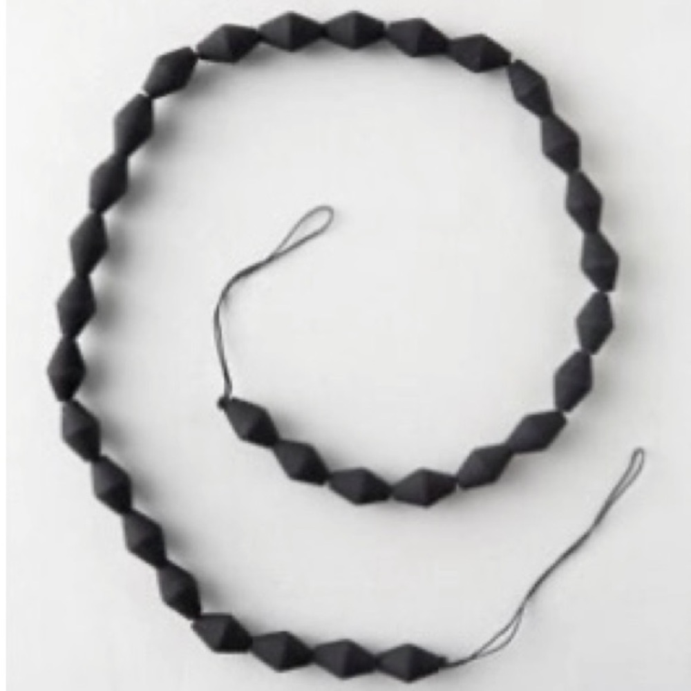 NWOT 3 Anthropologie Black Wood Bead Garlands